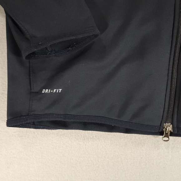 Nike Dri-Fit Full Zip Track Running Jacket Grey/Navy Blue Mens L Athletic Gym - Picture 8 of 13